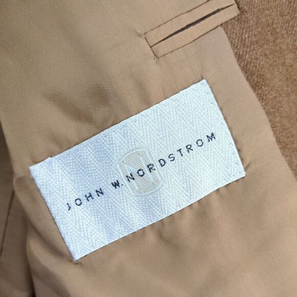 John W. Nordstrom Men's Blazer Suit Jacket Brown Actual 40x31.5 Cashmere - Picture 10 of 14